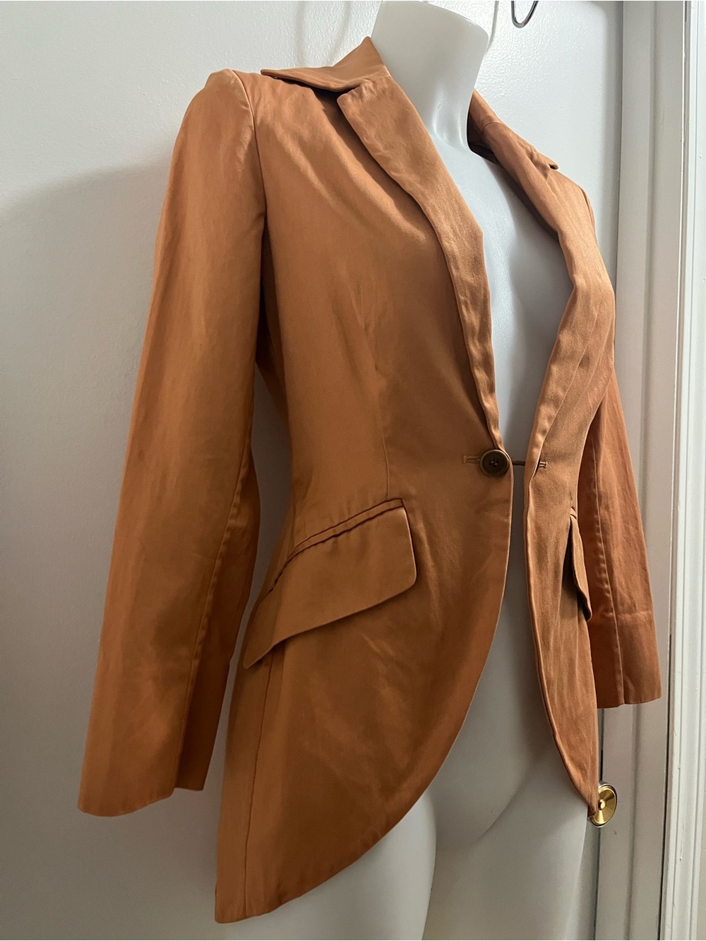 High-Low Orange Blazer, Fits like a XS/S